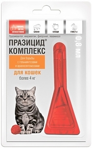 ПРАЗИЦИД-КОМПЛЕКС "3 в 1" для кошек (1 х 0,85 мл).