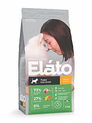 Elato Holistic корм для щенков мелких пород с курицей и уткой.