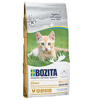 Bozita Kitten Grain free Chicken 400г беззерновое питание для котят.