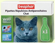 Капли  от блох и клещей BIO Beaphar* для кошек 3 ПИПЕТКИ (1п на месяц).