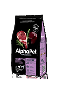 ALPHAPET SUPERPREMIUM корм для взрослых собак средних пород с чувствительным пищеварением с бараниной и потрошками 2кг