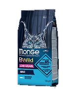 Monge BWild Cat LOW GRAIN Anchovies - сухой корм для взрослых кошек с анчоусами 1.5 кг