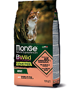 Monge Cat BWild Salmone Grain Free - корм для взрослых кошек из мяса лосося 1.5кг.